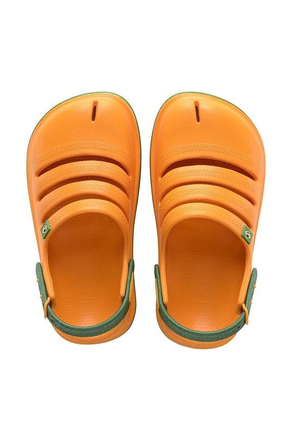 Dětské pantofle Havaianas KIDS CLOG BRASILP oranžová 4149379.1740