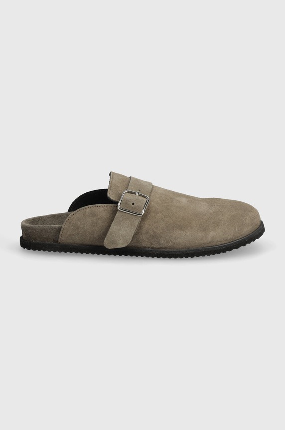 Semišové šľapky GARMENT PROJECT Blake Clog GPWF2538.260 sivá SS24