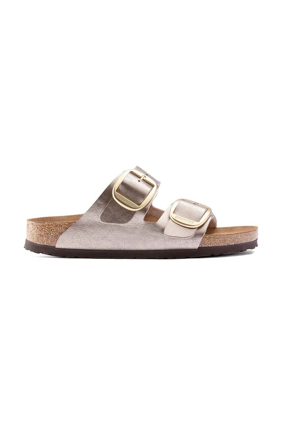 Birkenstock papuci Arizona Big Buckle imitatie de piele aur 1020882
