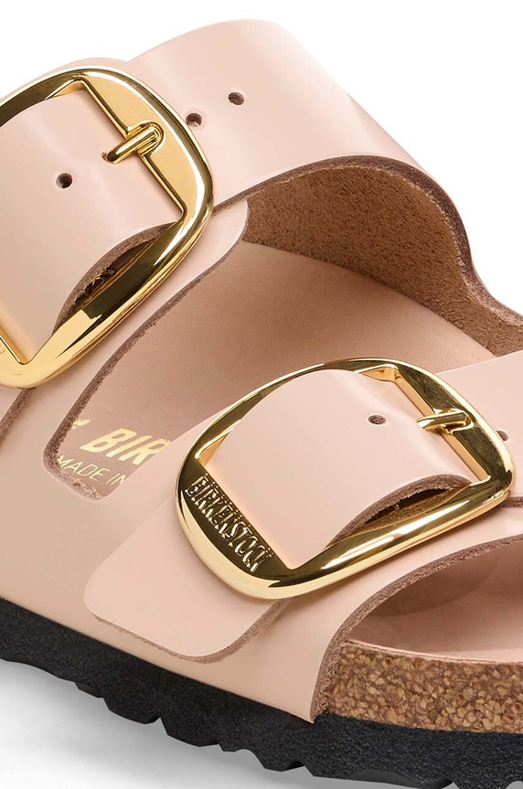 Încălțăminte Birkenstock papuci din piele Arizona Big Buckle 1026553 bej