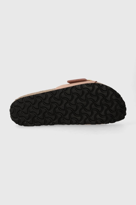Birkenstock klapki nubukowe Madrid Big Buckle 1027056 różowy