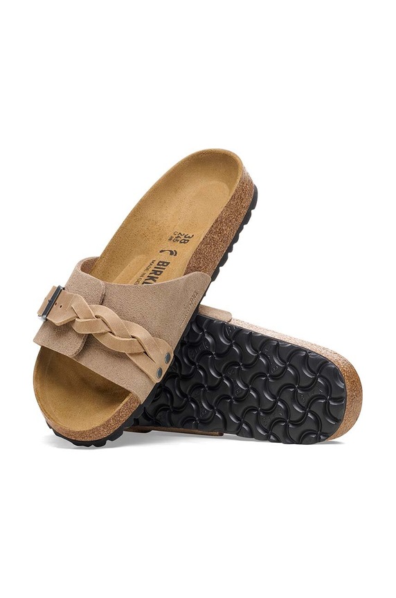 Semišové pantofle Birkenstock Oita 1026730.Taupe