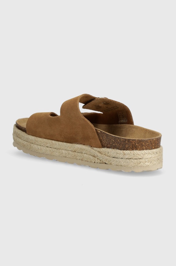 Obuwie Barbour klapki zamszowe Sandgate LFO0701TA12 beżowy