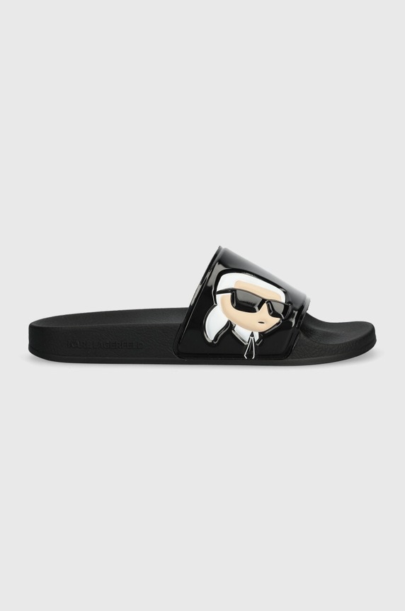 Karl Lagerfeld papucs KONDO szintetikus fekete KL80906N.V00