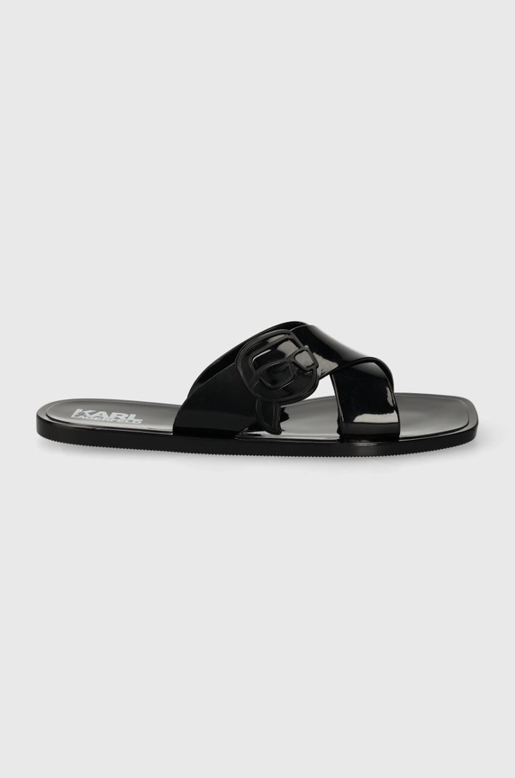 Παντόφλες Karl Lagerfeld JELLY III NFT φλατ μαύρο KL80004N.V00