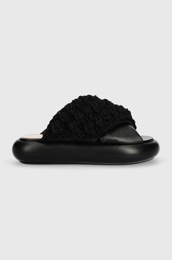 JW Anderson papuci Crochet Twister platformă negru ANW42027A.999