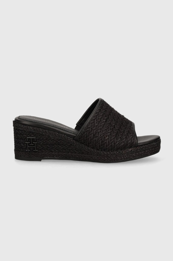 Tommy Hilfiger klapki TH ROPE WEDGE SANDAL FW0FW07927 czarny AW25