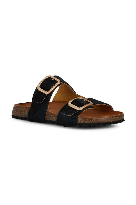 Geox klapki skórzane D NEW BRIONIA B D45VYC.000QS.C9999 czarny SS24