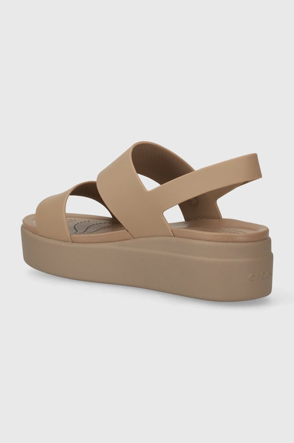 Boty Pantofle Crocs Brooklyn Low Wedge 206453.2EL béžová