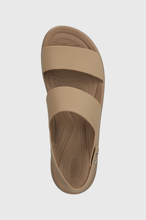 Pantofle Crocs Brooklyn Low Wedge béžová 206453.2EL