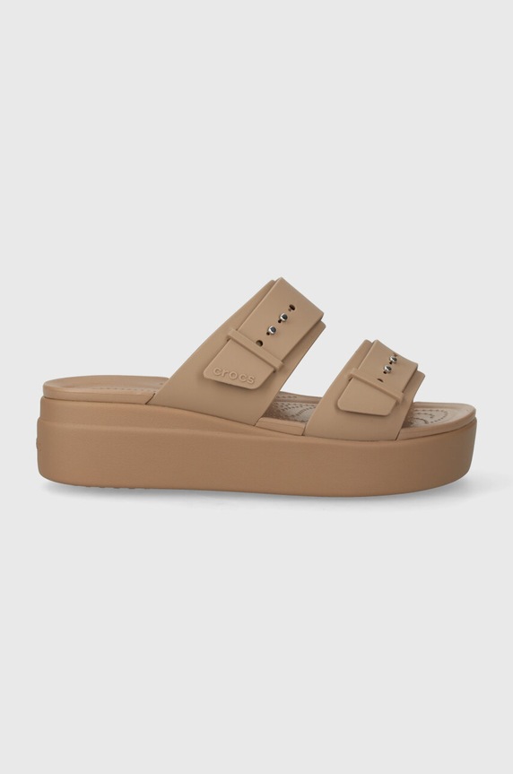 Pantofle Crocs Brooklyn Low Wedge Sandal 207431.2Q9 hnědá SS24