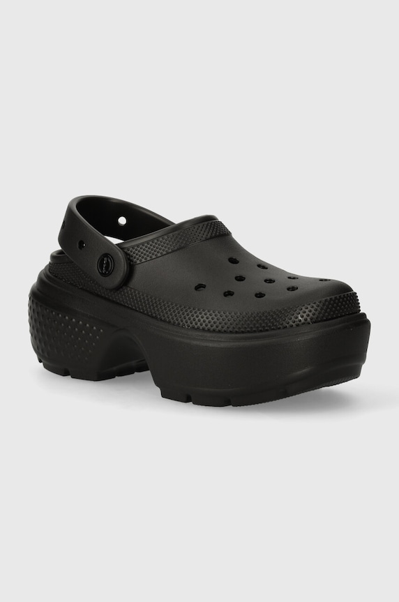 Παντόφλες Crocs Stomp Clog ίσια πλατφόρμα μαύρο 209347.001