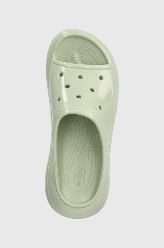 Crocs papucs Crush High Shine Slide zöld 209648.3VS