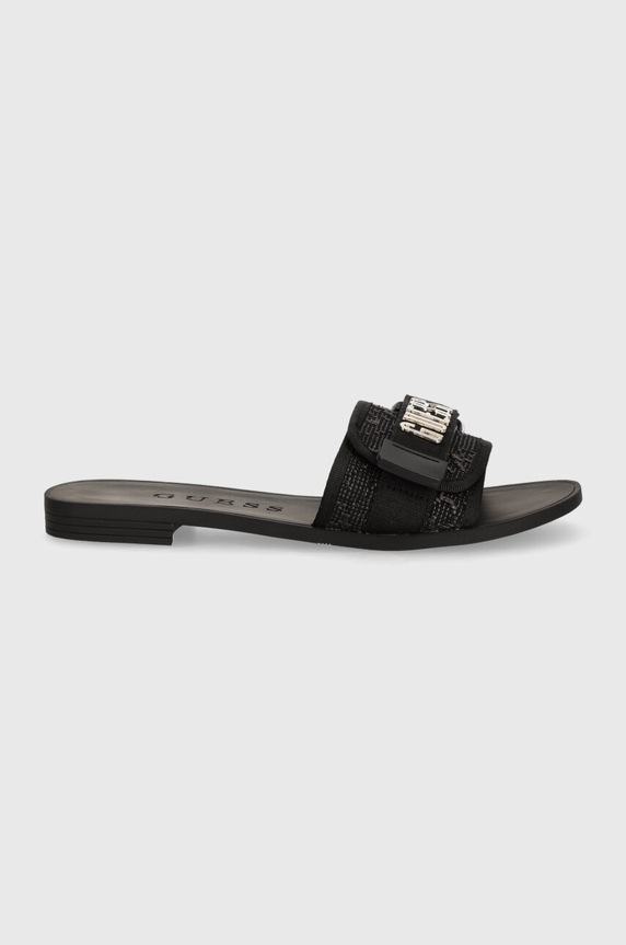 Guess papucs ELYZE3 FLGEL3.ELE19.BLACK fekete SS24