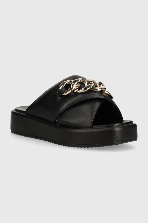 Buffalo papuci Mia Cross Chain platformă negru 1602227.BLK