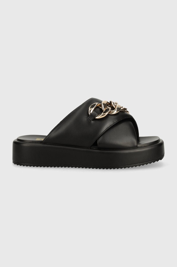 Buffalo papuci Mia Cross Chain 1602227.BLK negru SS24