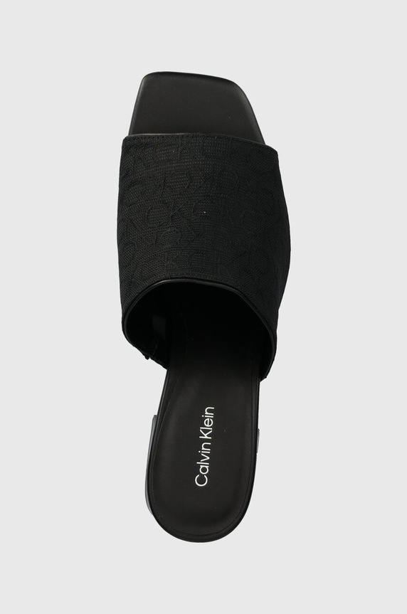 Calvin Klein papucs HEEL MULE 45 MONOCQ fekete HW0HW01936
