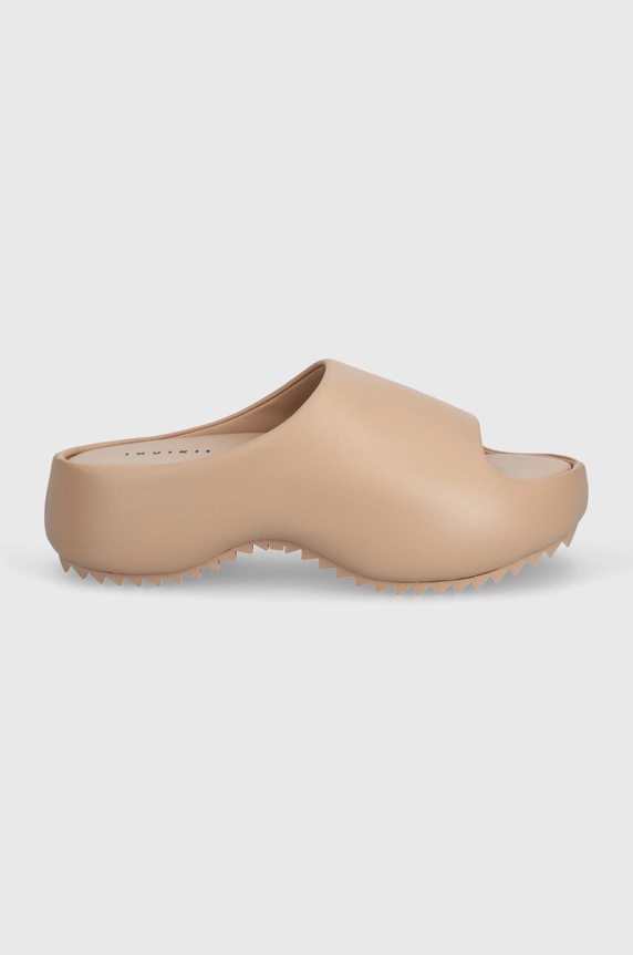 Inuikii klapki skórzane Nappa C-11 70103.411.Taupe beżowy SS24