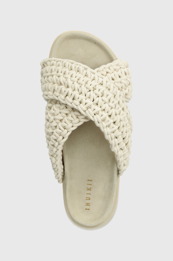 Inuikii klapki Woven biały 70104.105.White