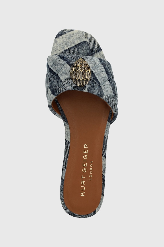 Pantofle Kurt Geiger London Kensington Flat Sandal modrá 8496188669.DENIM