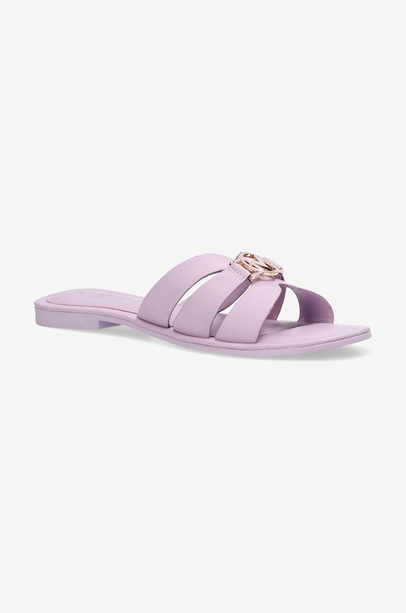 Mexx klapki skórzane Nikki MICY1608441W fioletowy SS24