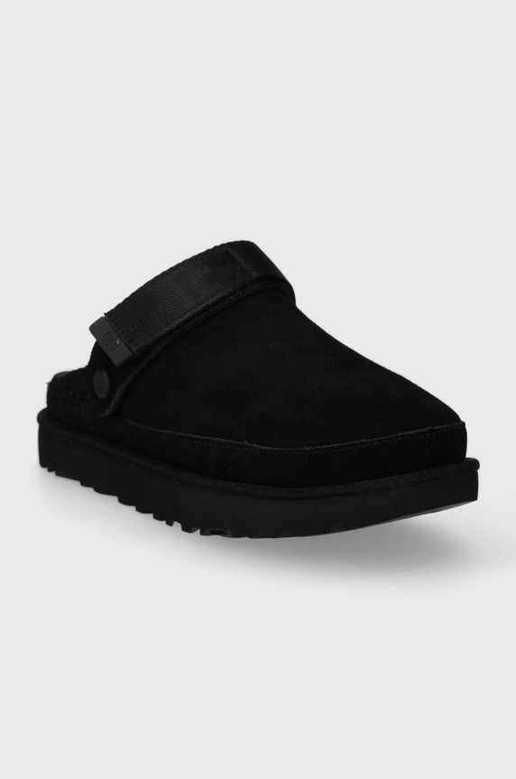 Semišové papuče UGG Goldenstar Clog 1138252.BLK čierna AA00