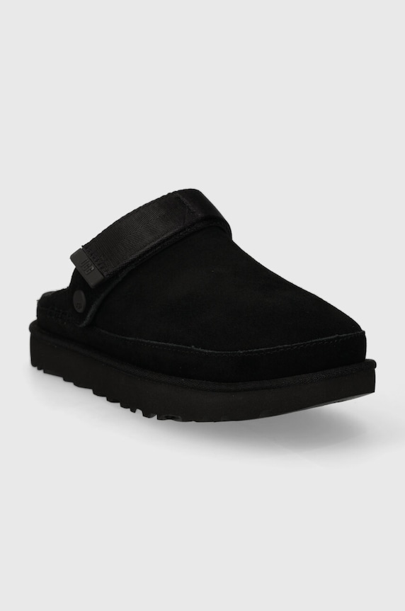 Semišové papuče UGG Goldenstar Clog 1138252.BLK čierna AA00