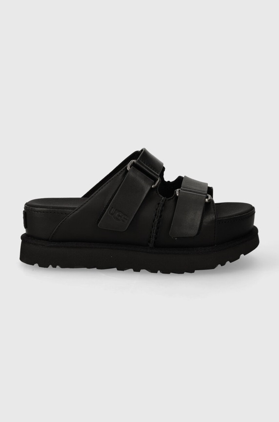 UGG bőr papucs Goldenstar Hi Slide nappa bőr fekete 1152651.BLK