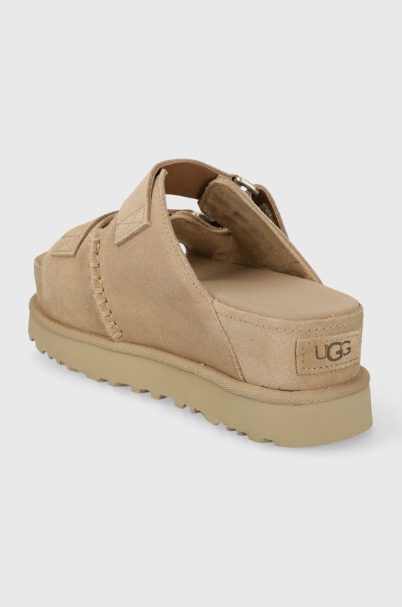 Shoes UGG suede sliders Goldenstar Hi Slide 1155458.SAN beige