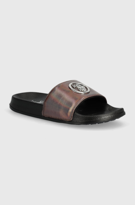 U.S. Polo Assn. papuci IVY imitatie de piele lacuita negru IVY002W.4Y1