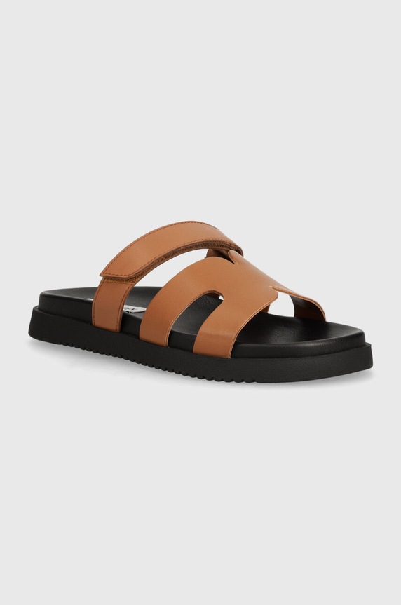 Steve Madden klapki skórzane Missile płaski brązowy SM11003028.21U