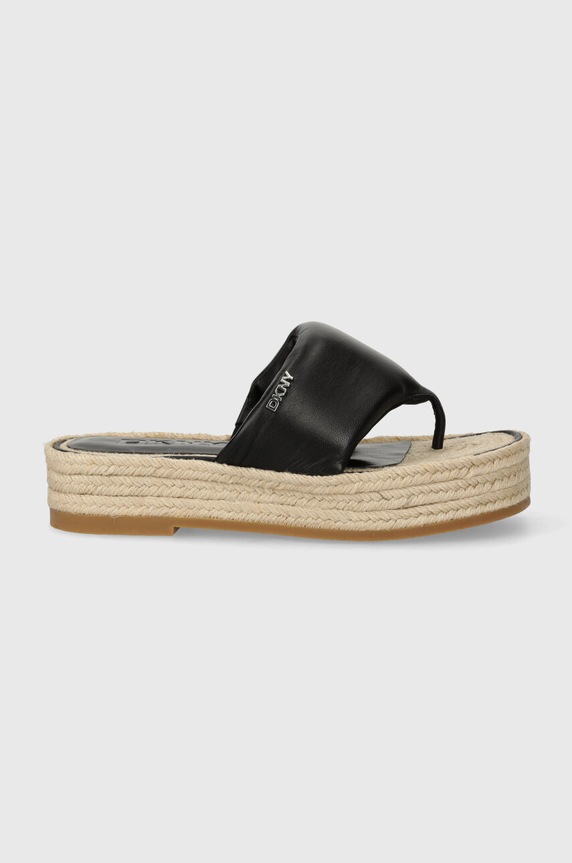 Dkny japonki skórzane Fifi K1405997.BLK czarny SS24