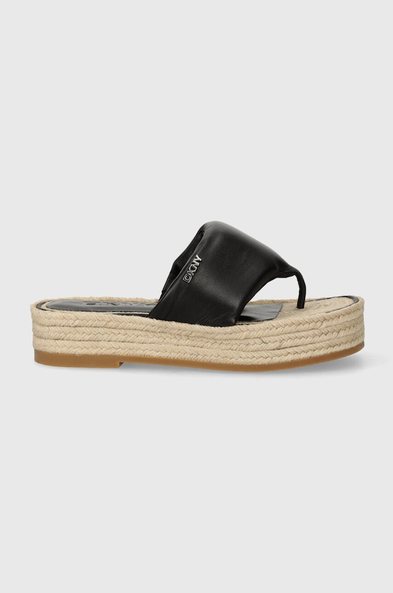 Dkny japonki skórzane Fifi K1405997.BLK czarny SS24