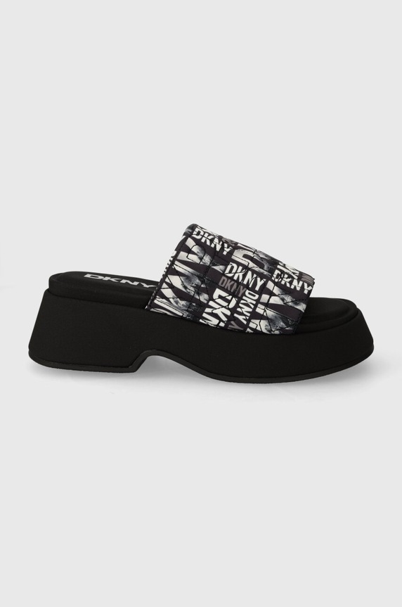 Dkny klapki IDRIS SKYLINE 5-8 cm czarny K1422030.1BM
