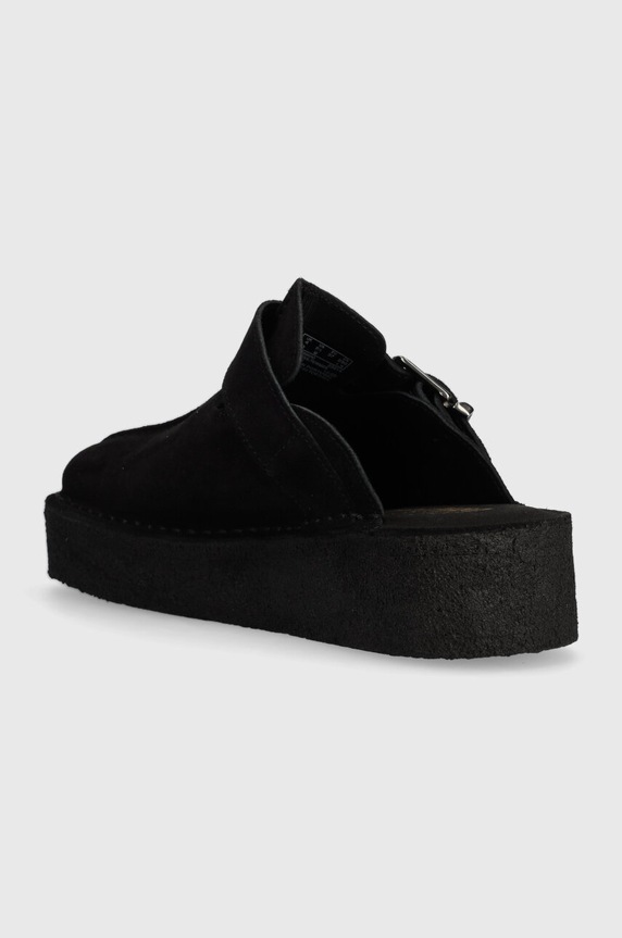 Boty Semišové pantofle Clarks Originals Trek Wedge Mule 26175869 černá