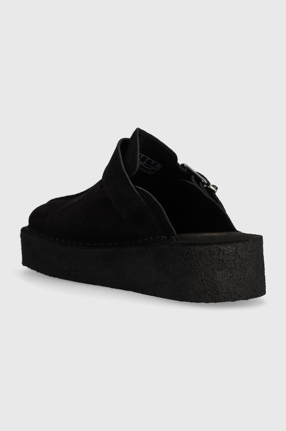 Boty Semišové pantofle Clarks Originals Trek Wedge Mule 26175869 černá