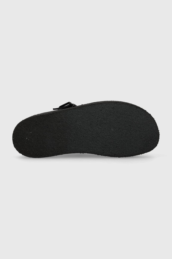 Semišové pantofle Clarks Originals Trek Wedge Mule 26175869 černá