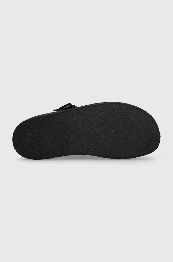 Semišové pantofle Clarks Originals Trek Wedge Mule 26175869 černá