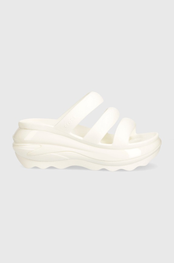 Crocs papuci Mega Crush Triple Strap 209842.0WV alb SS25