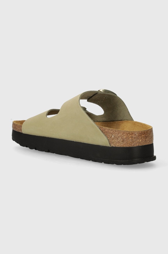 Παπούτσια Nubuck παντόφλες Birkenstock Arizona Platform Flex Birkenstock x Papillio 1026971 πράσινο