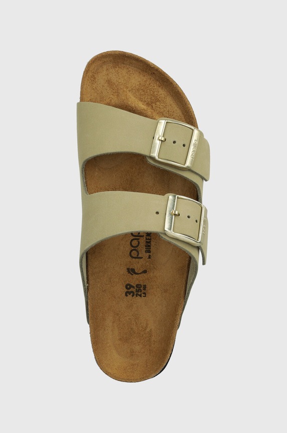 Nubuck παντόφλες Birkenstock Arizona Platform Flex Birkenstock x Papillio πράσινο 1026971