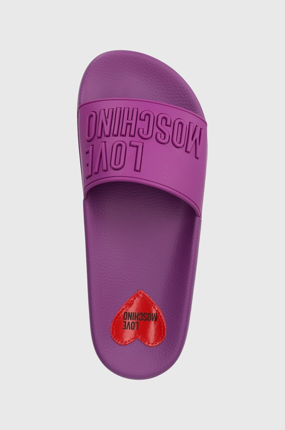 Παντόφλες Love Moschino μωβ JA28052G0II15652