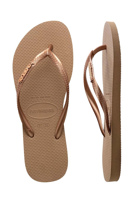 Σαγιονάρες Havaianas SLIM LOGO 4119875.3581 χρυσαφί
