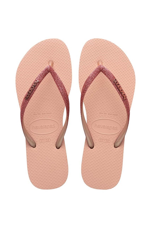 Žabky Havaianas SLIM GLITTER II bez podpatku růžová 4146975.9898