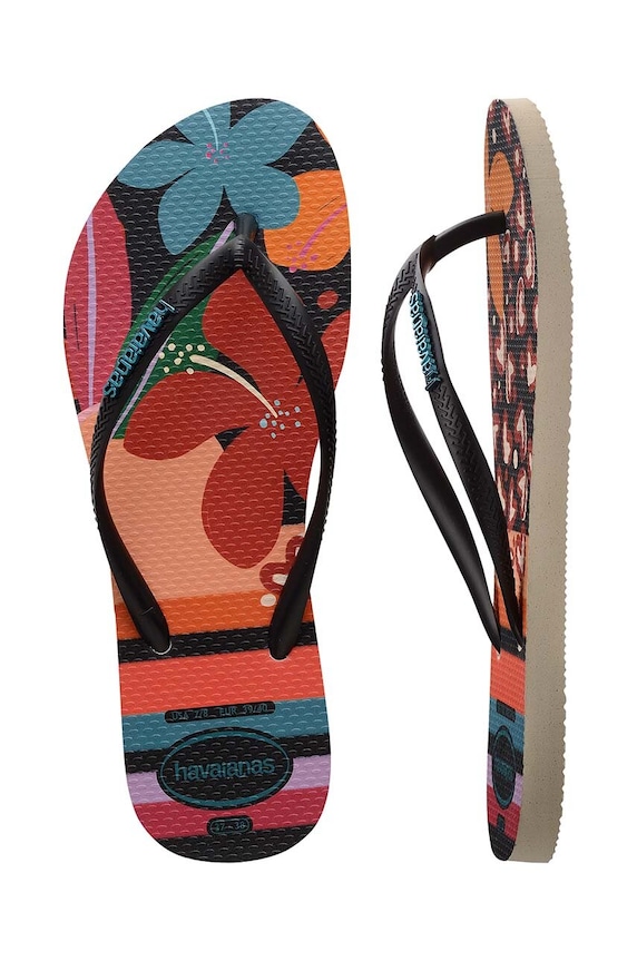 Σαγιονάρες Havaianas SLIM PATCHWORK 4148944.9446 μαύρο