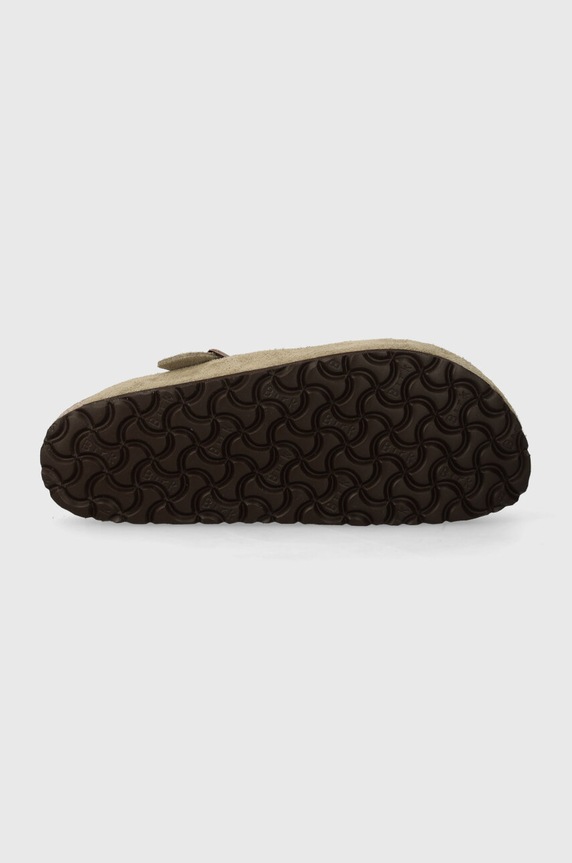 Birkenstock papuci din piele Boston 60463 bej