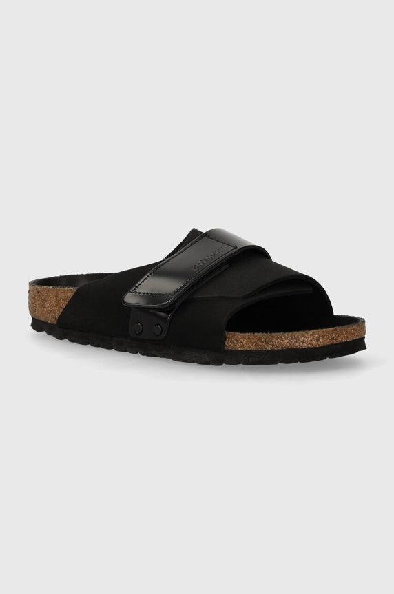 Nubukové pantofle Birkenstock Kyoto další černá 1026516
