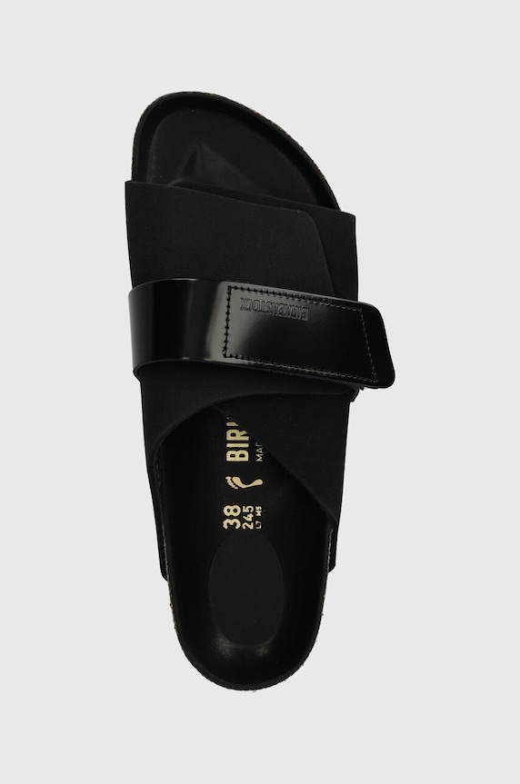 Nubukové pantofle Birkenstock Kyoto černá 1026516