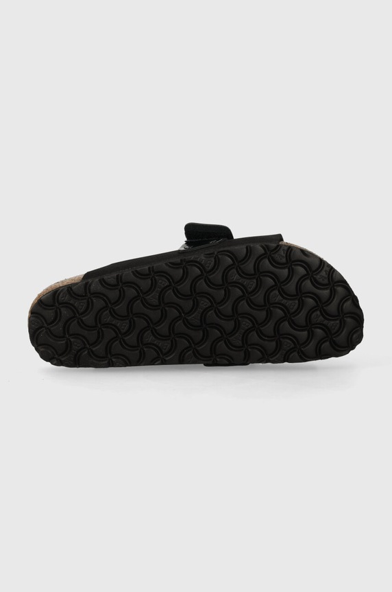 Nubukové pantofle Birkenstock Kyoto 1026516 černá