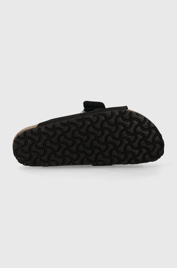 Nubukové pantofle Birkenstock Kyoto 1026516 černá